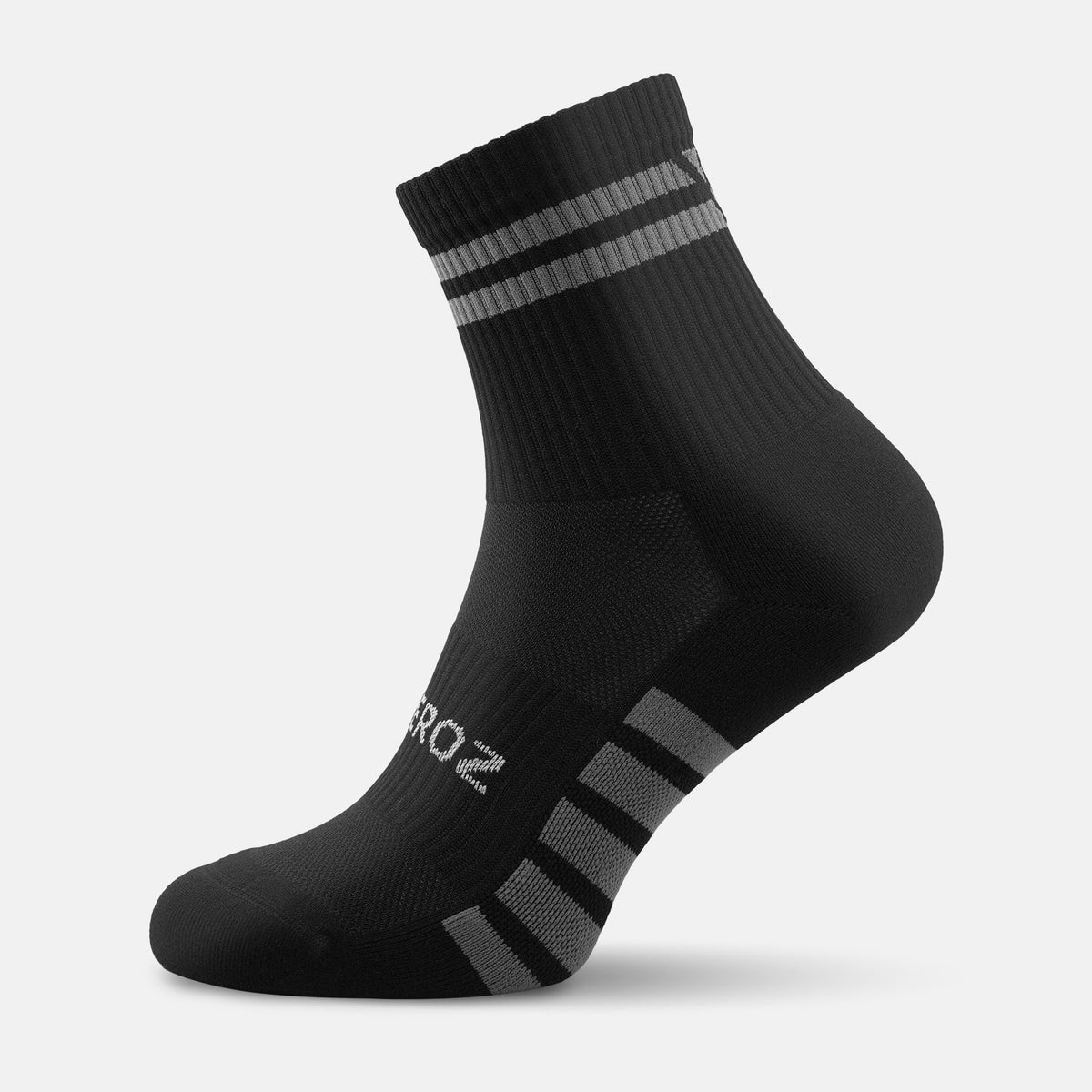 Calcetas deportivas antiampollas VEROZ Astro Negras Grises cortas de 10 cm