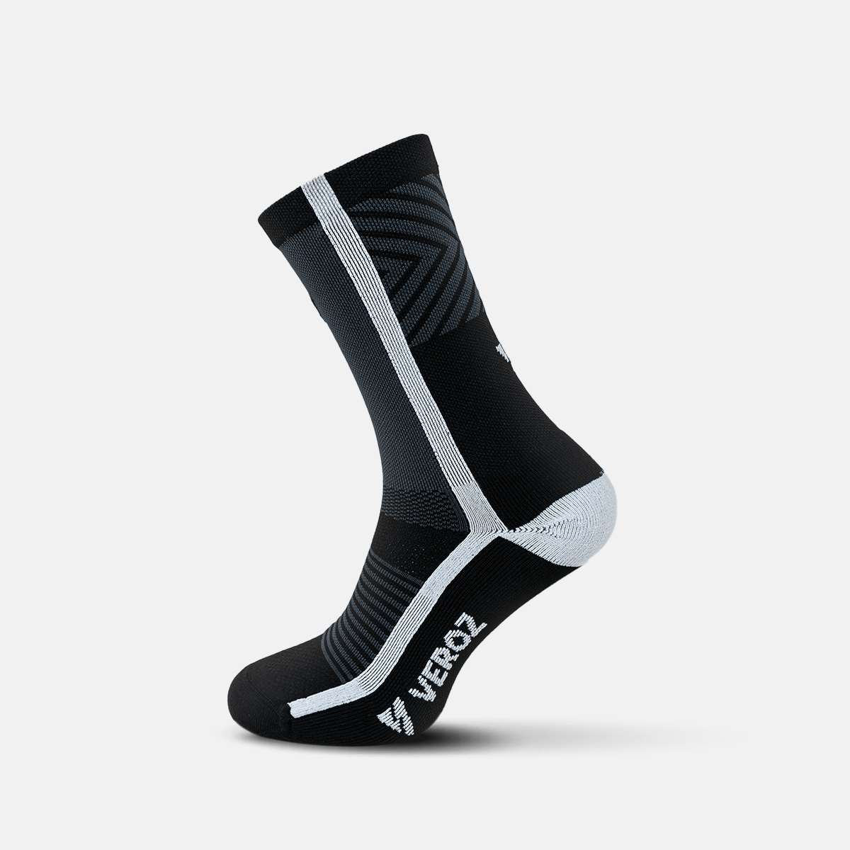 Calcetas deportivas antiampollas VEROZ Mercurio Negras largas de 18 cm