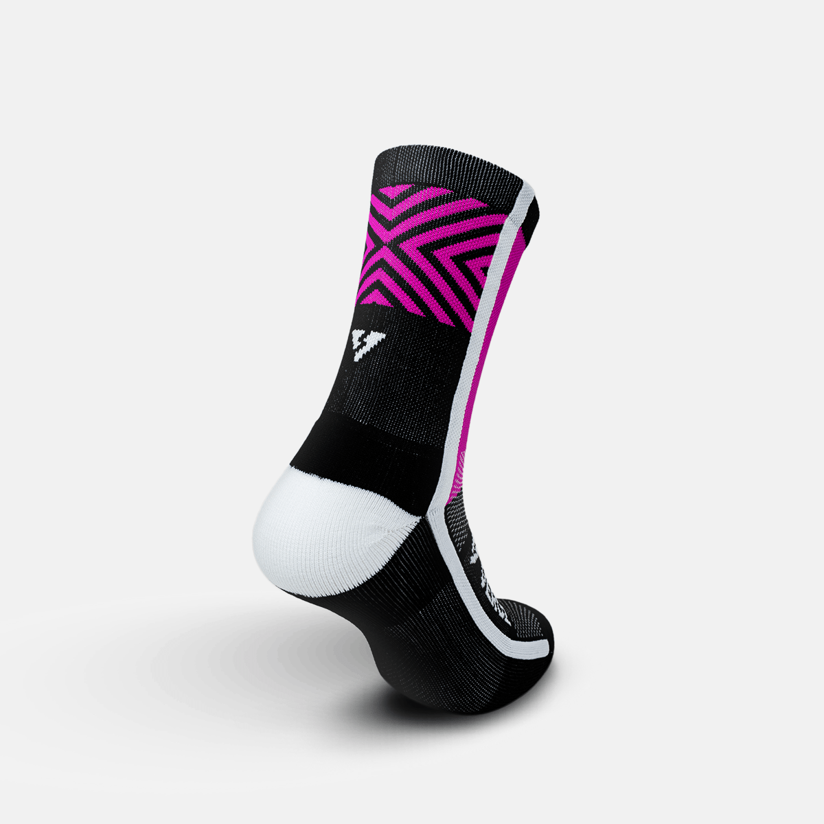 Calcetas deportivas antiampollas VEROZ Mercurio Rosas Negras cortas de 13 cm