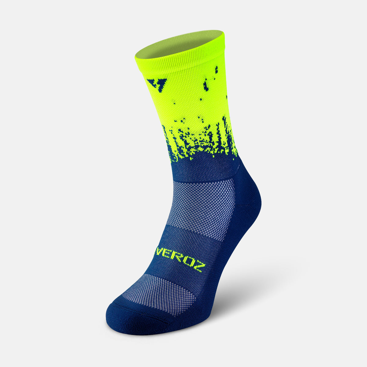 Calcetas deportivas antiampollas VEROZ Neptuno Neón Azules cortas de 13 cm