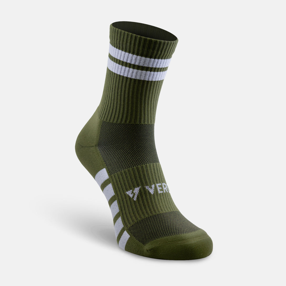 Calcetas deportivas antiampollas VEROZ Astro Verde Bosque cortas de 10 cm