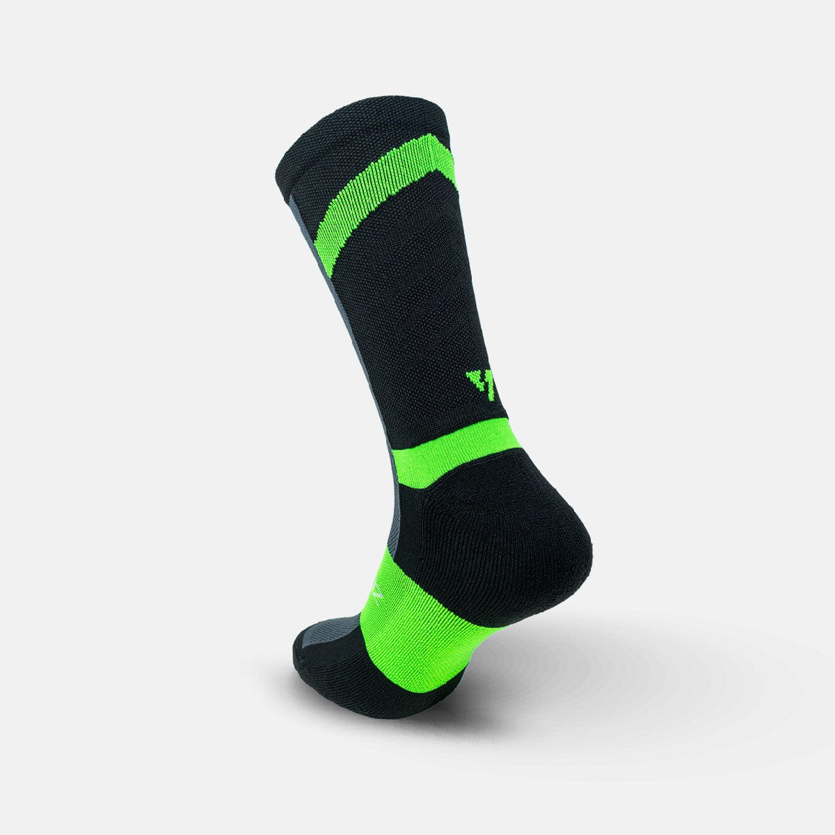 Calcetas deportivas antiampollas VEROZ Marte Negras Fosfo largas de 18 cm