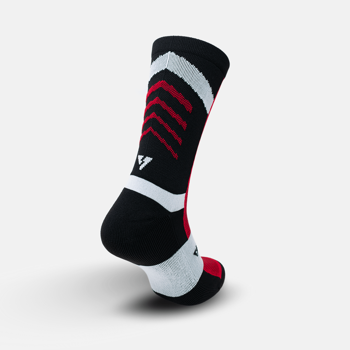 Calcetas deportivas antiampollas VEROZ Marte Rojas Negras largas de 18 cm