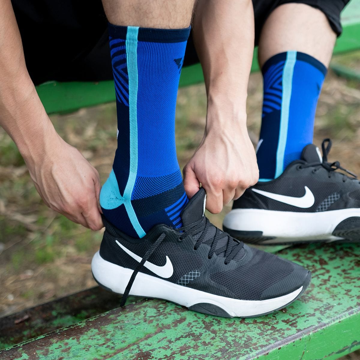 VEROZ Calcetas Largas Mercurio Azules Largas Calcetas Deportivas Con Compresion