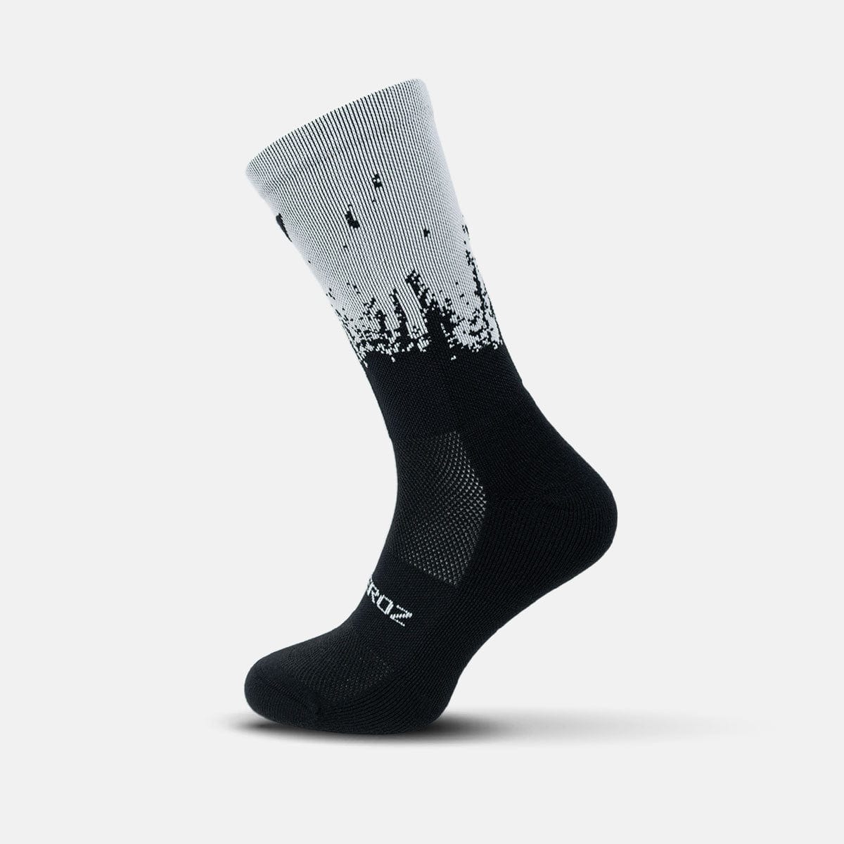 Calcetas deportivas antiampollas VEROZ Neptuno Negras Grises largas de 18 cm