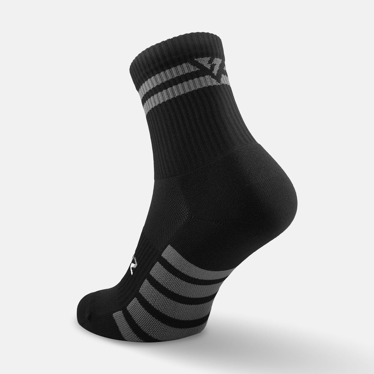 Calcetas deportivas antiampollas VEROZ Astro Negras Grises cortas de 10 cm