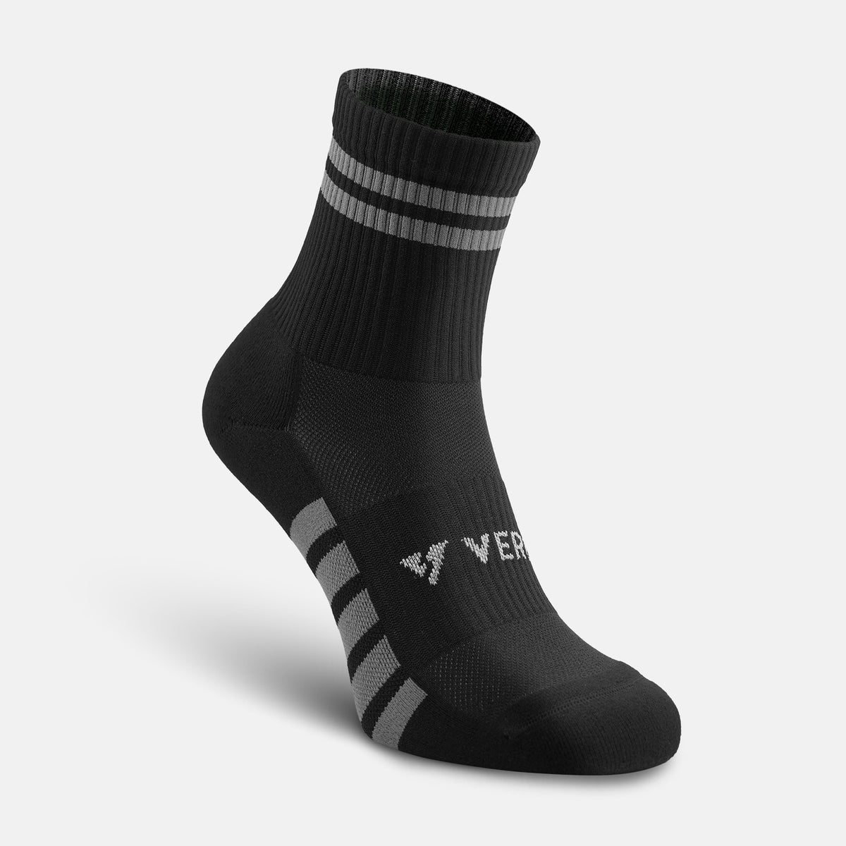 Calcetas deportivas antiampollas VEROZ Astro Negras Grises cortas de 10 cm