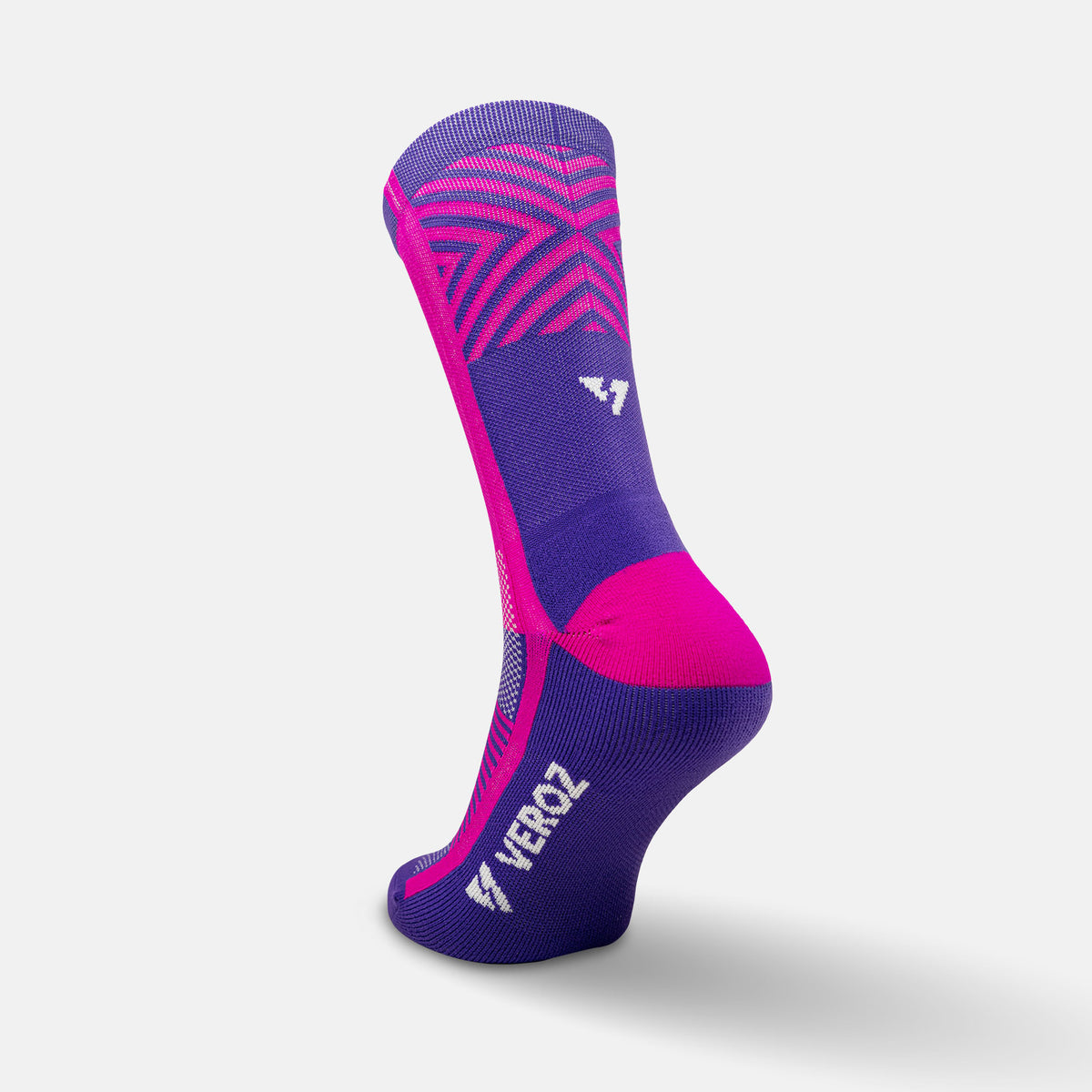 Calcetas deportivas antiampollas VEROZ Mercurio Rosas Moradas largas de 18 cm