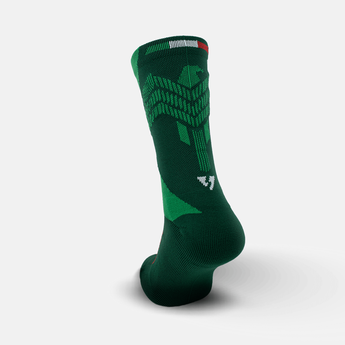 Calcetas deportivas antiampollas VEROZ Águila MX Verde largas de 18 cm
