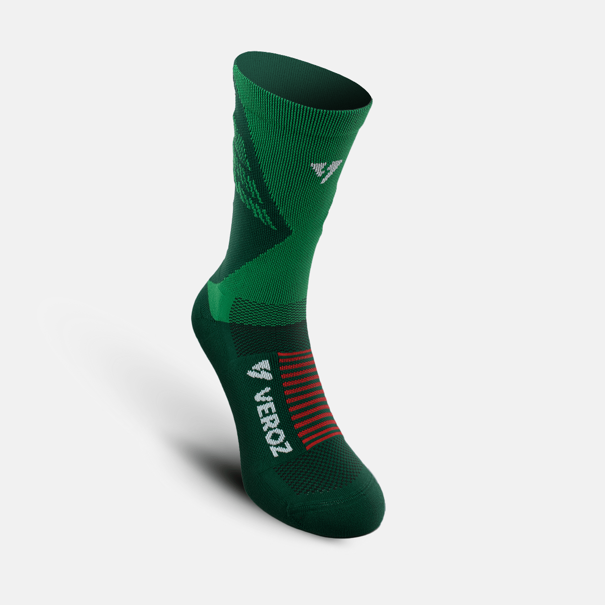 Calcetas deportivas antiampollas VEROZ Águila MX Verde largas de 18 cm