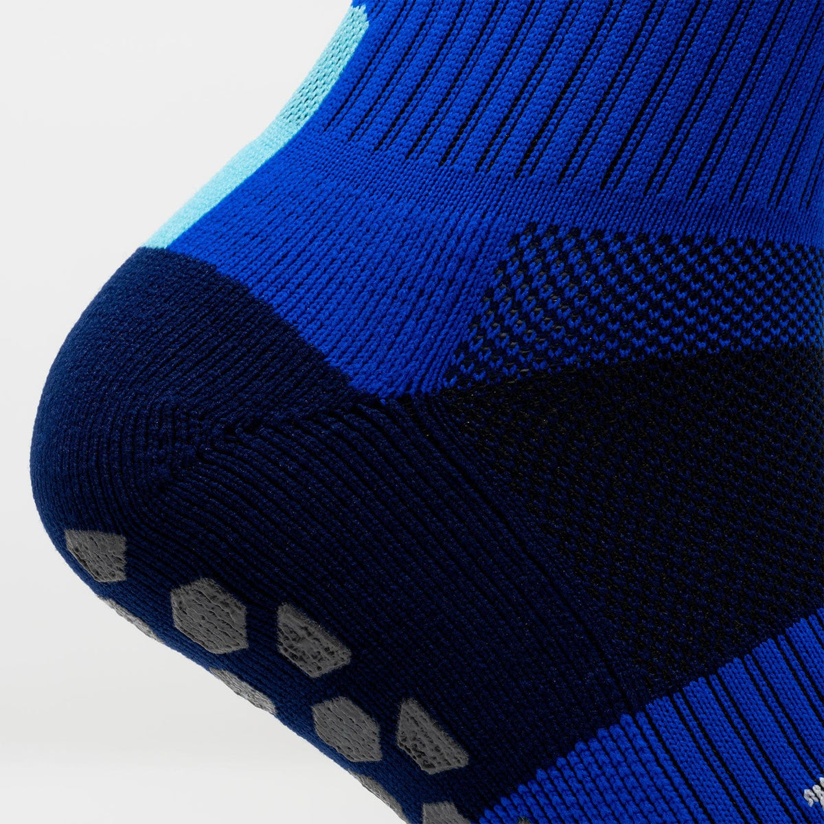Calcetas deportivas antiderrapantes VEROZ Nova Azules de 13 cm con suela de agarre