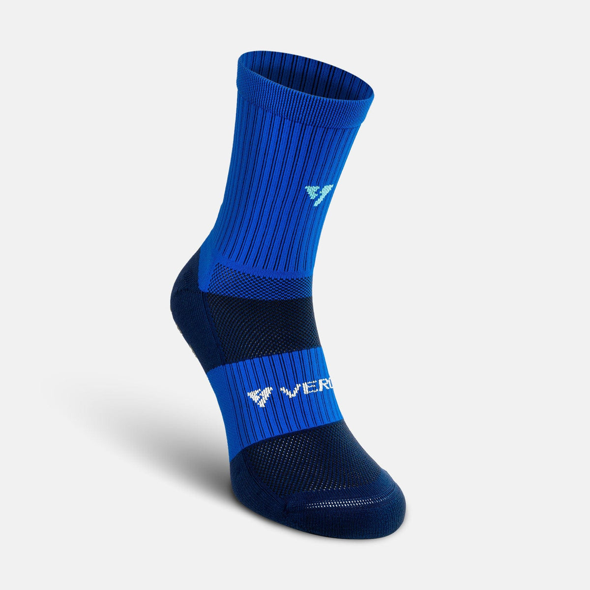 Calcetas deportivas antiderrapantes VEROZ Nova Azules de 13 cm con suela de agarre