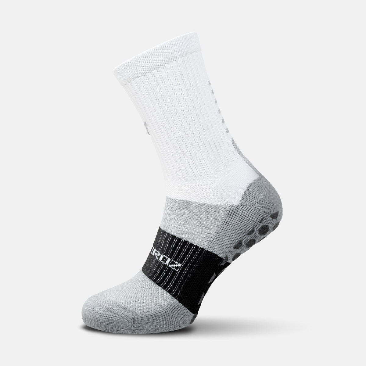 Calcetas deportivas antiderrapantes VEROZ Nova Blancas de 13 cm con suela de agarre