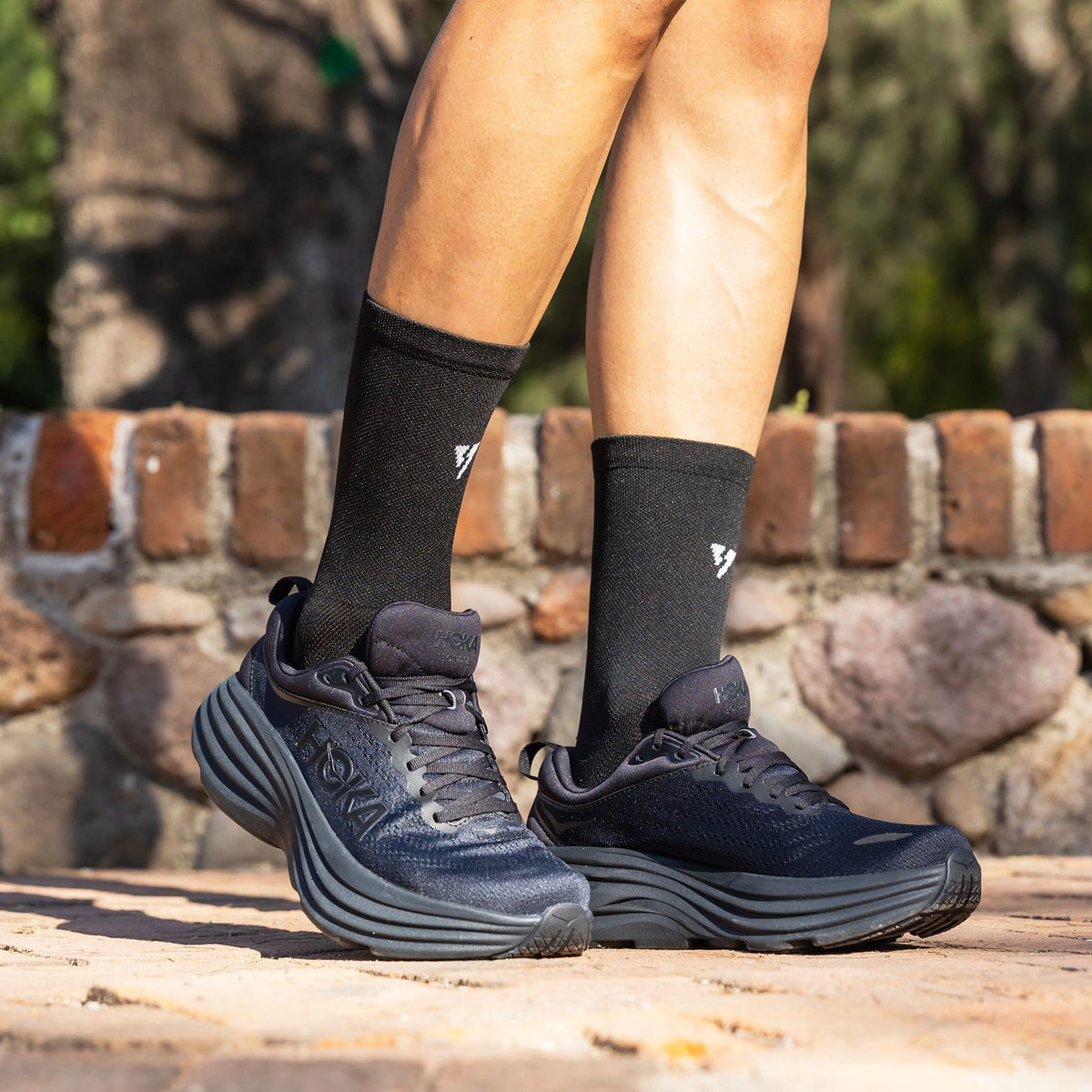 Calcetas deportivas antiampollas VEROZ Erix Negras cortas de 13 cm
