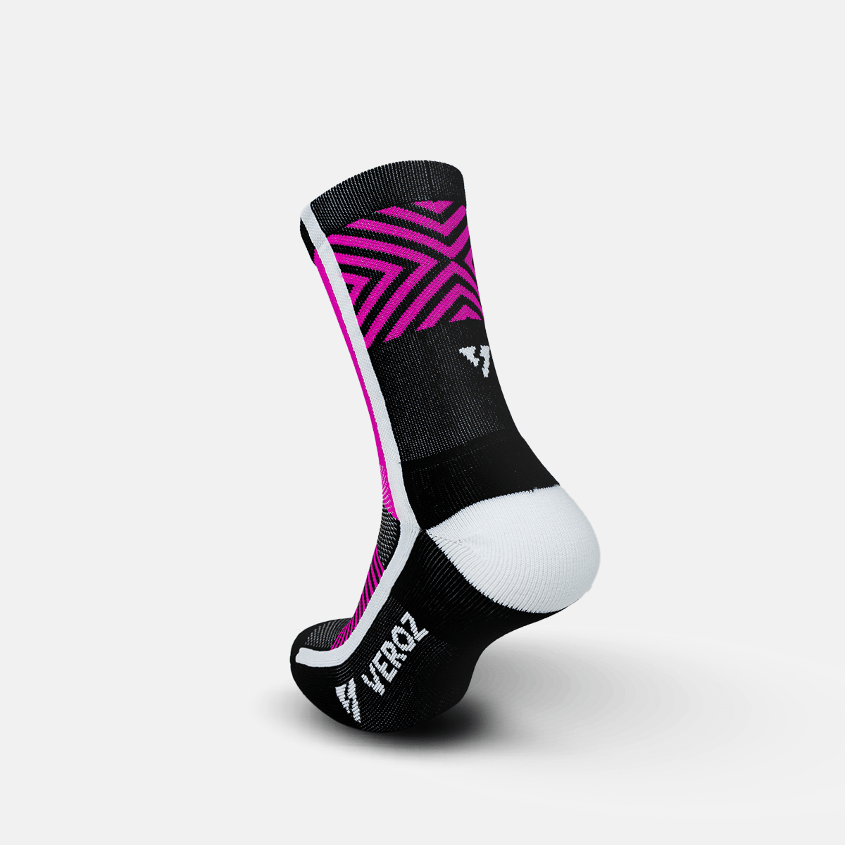 Calcetas deportivas antiampollas VEROZ Mercurio Rosas Negras cortas de 13 cm