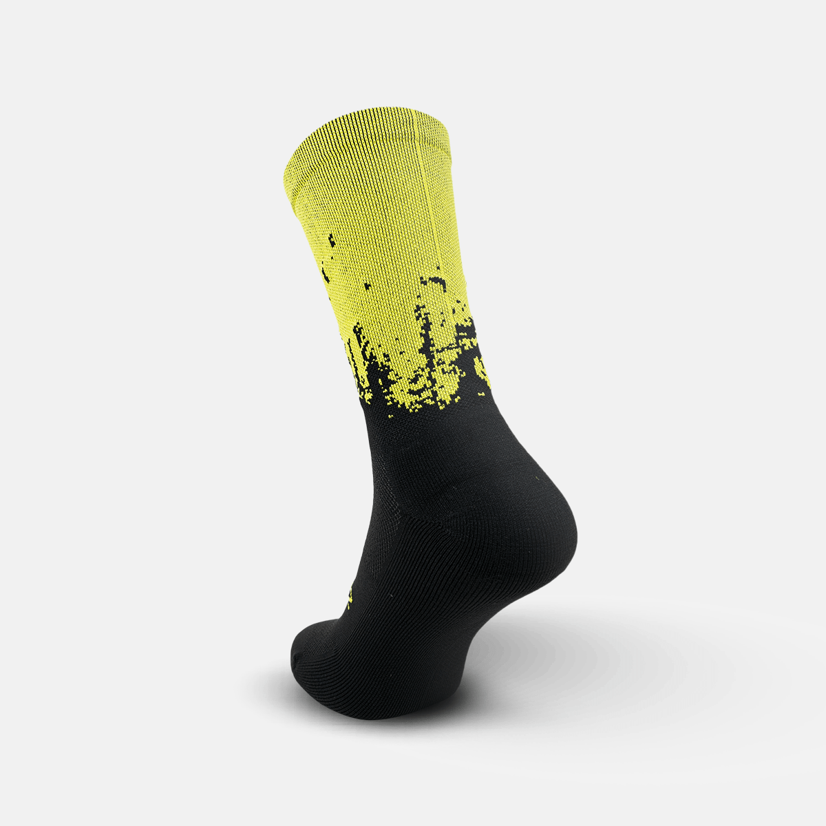 Calcetas deportivas antiampollas VEROZ Neptuno Amarillo Negras largas de 18 cm