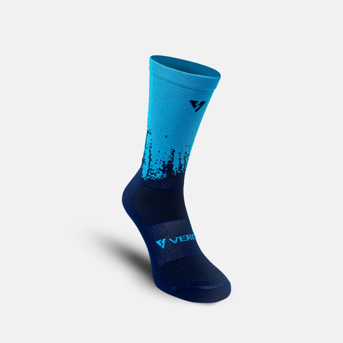 Calcetas deportivas antiampollas VEROZ Neptuno Azules largas de 18 cm