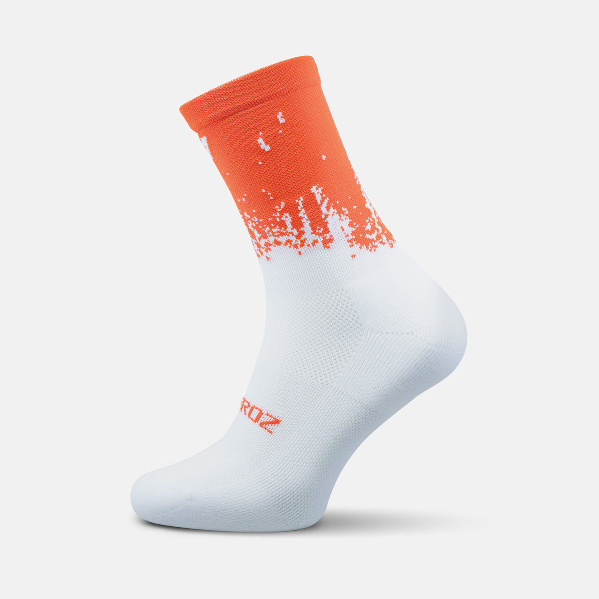 Calcetas deportivas antiampollas VEROZ Neptuno Blancas Naranjas cortas de 13 cm