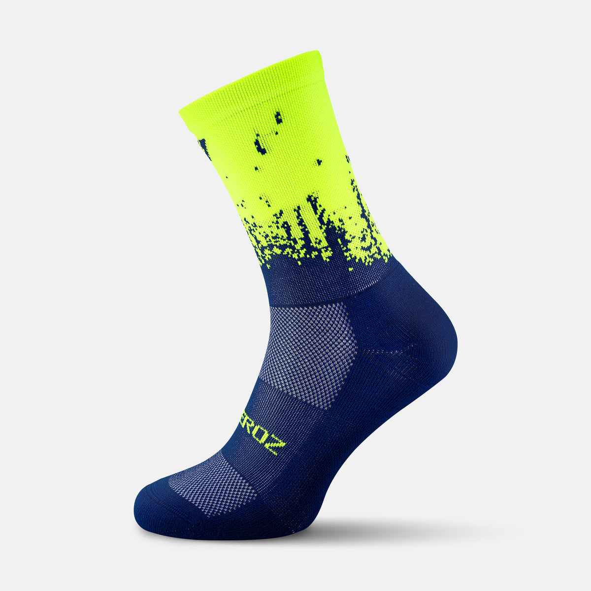 Calcetas deportivas antiampollas VEROZ Neptuno Neón Azules cortas de 13 cm