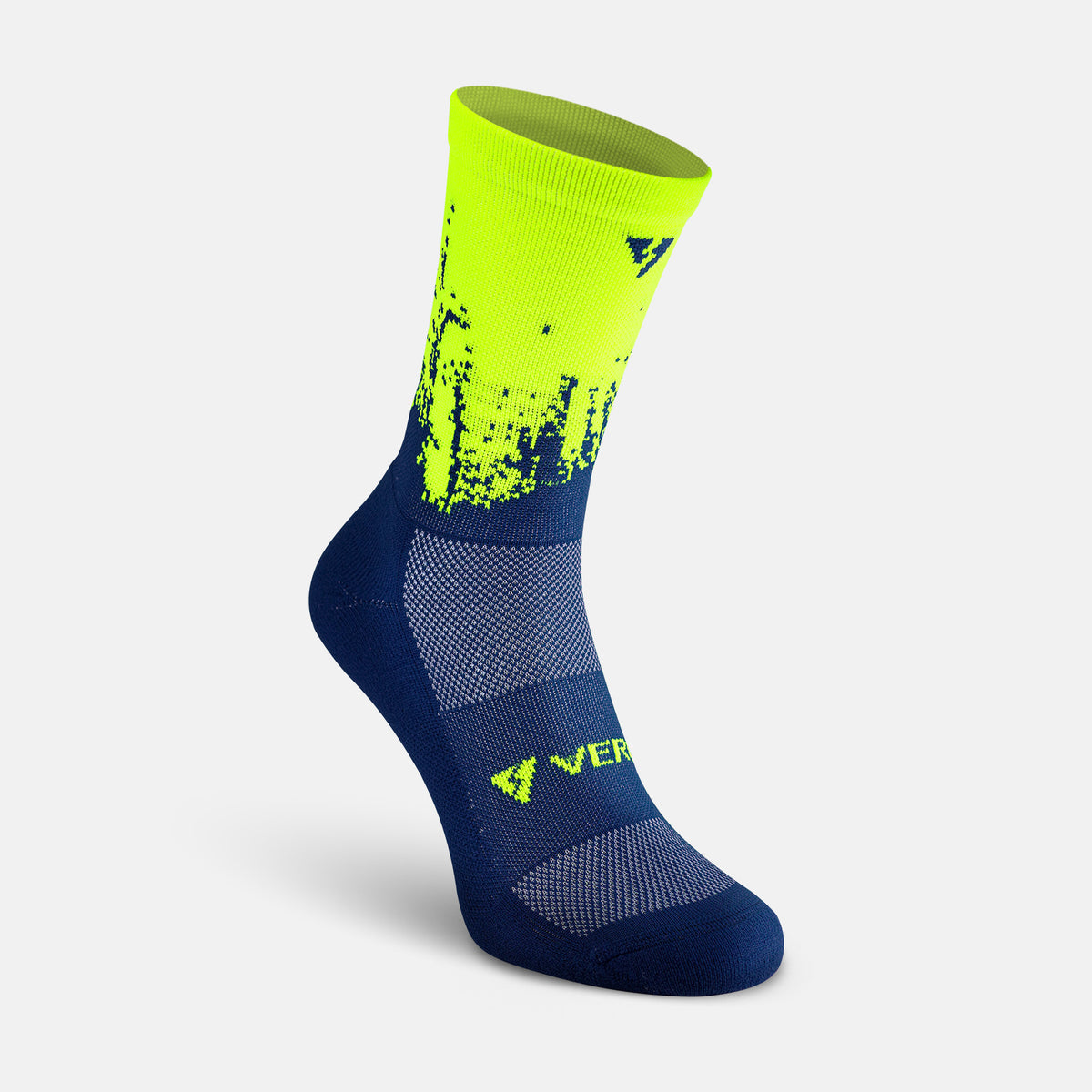 Calcetas deportivas antiampollas VEROZ Neptuno Neón Azules cortas de 13 cm