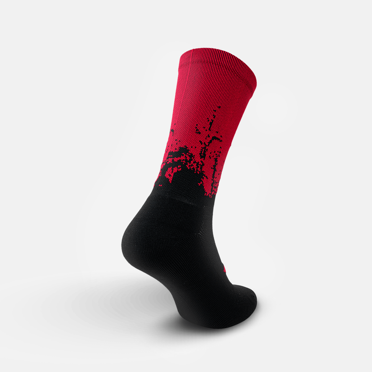 Calcetas deportivas antiampollas VEROZ Neptuno Rojas Negras largas de 18 cm