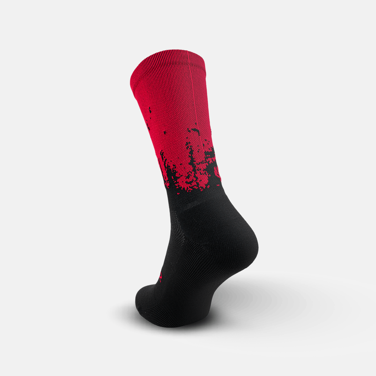 Calcetas deportivas antiampollas VEROZ Neptuno Rojas Negras largas de 18 cm