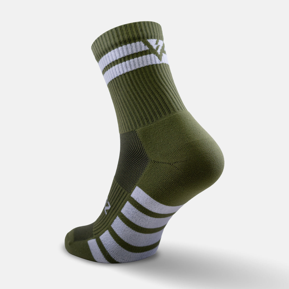 Calcetas deportivas antiampollas VEROZ Astro Verde Bosque cortas de 10 cm