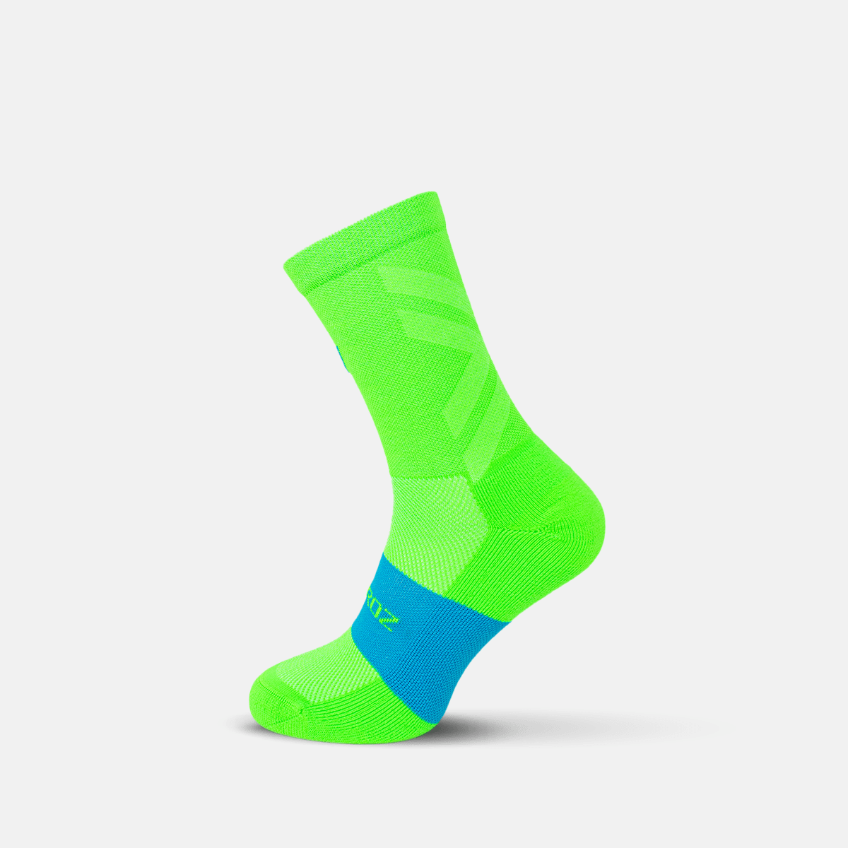 Calcetas deportivas antiampollas VEROZ Erix Verde Neón cortas de 13 cm