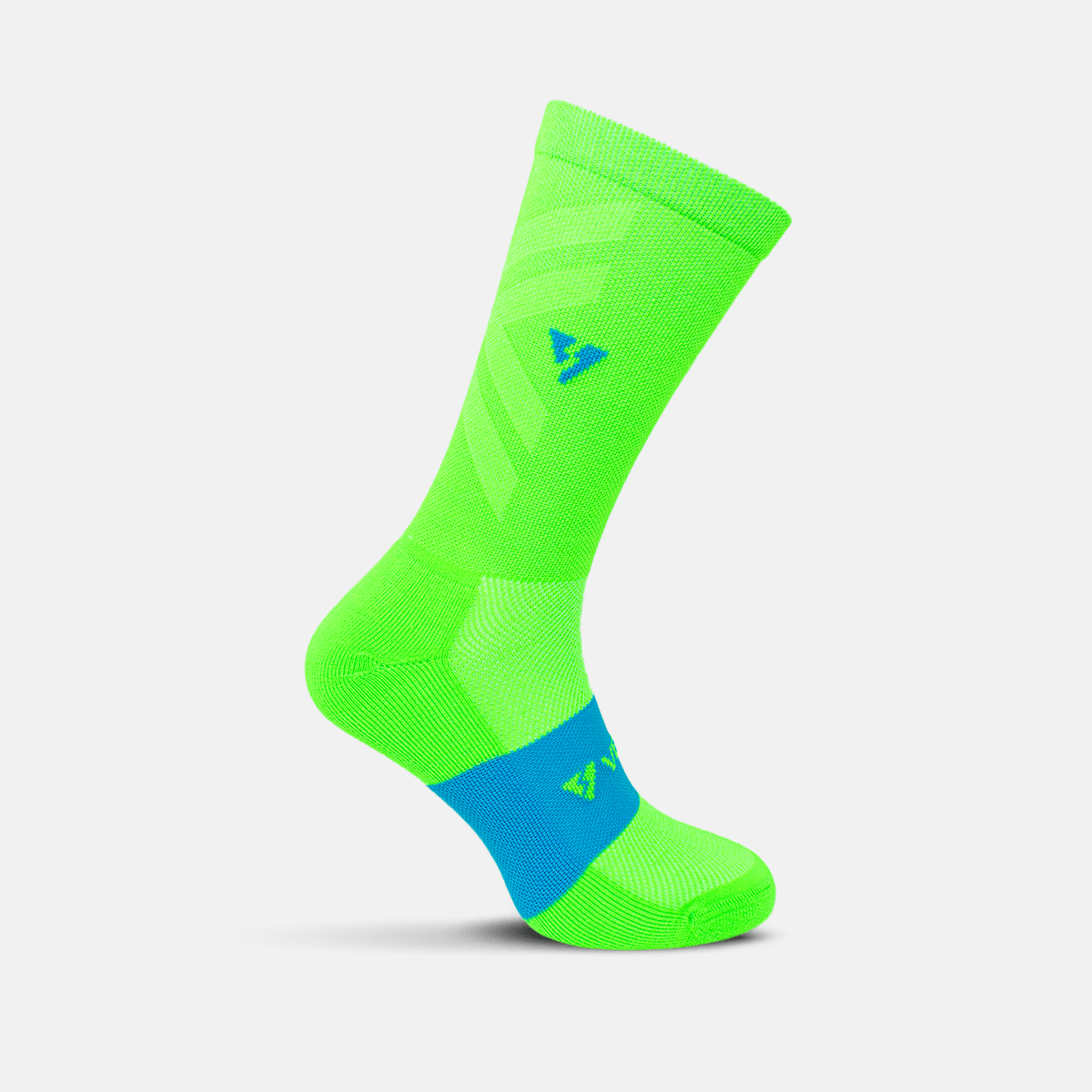 Calcetas deportivas antiampollas VEROZ Erix Verdes Neón largas de 18 cm