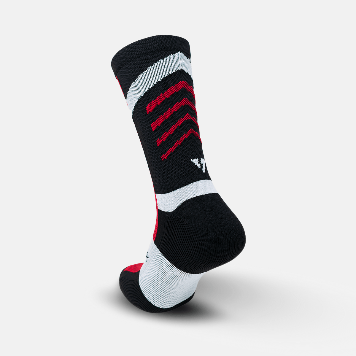 Calcetas deportivas antiampollas VEROZ Marte Rojas Negras largas de 18 cm
